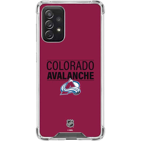 NHL Colorado Avalanche Lineup Galaxy A72 5G Clear Case